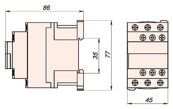 Габаритные размеры ПК1-0061148LC1D