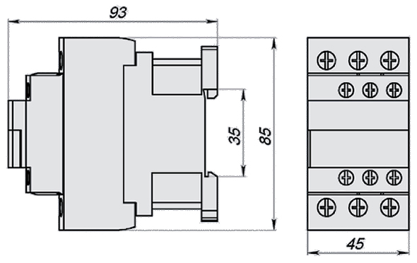 Габаритные размеры ПК2-0251142LC1D