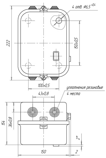 Габаритные размеры ПМЕ-222