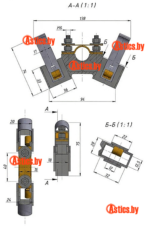 щеткодержатель HUA10 12,5х32
