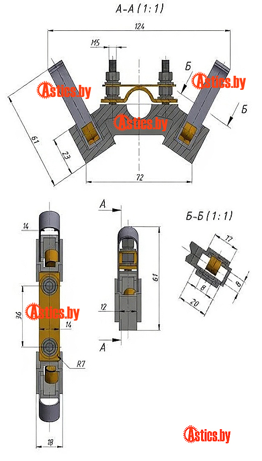 щеткодержатель HUA10 8х20