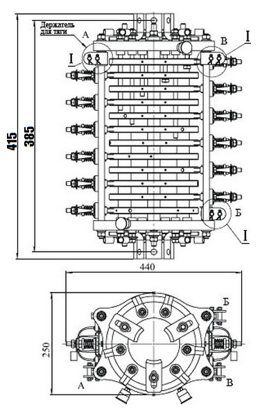 Габариты токоприемника ТКК-106