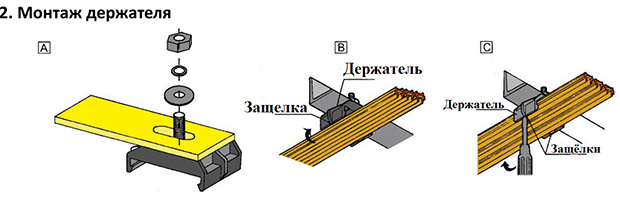 Схема крепления держателя 4P